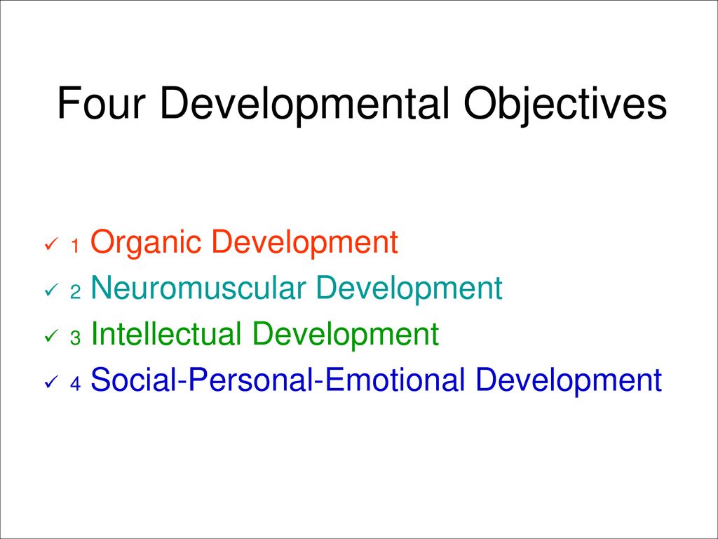 Objectives of mental development hot sale